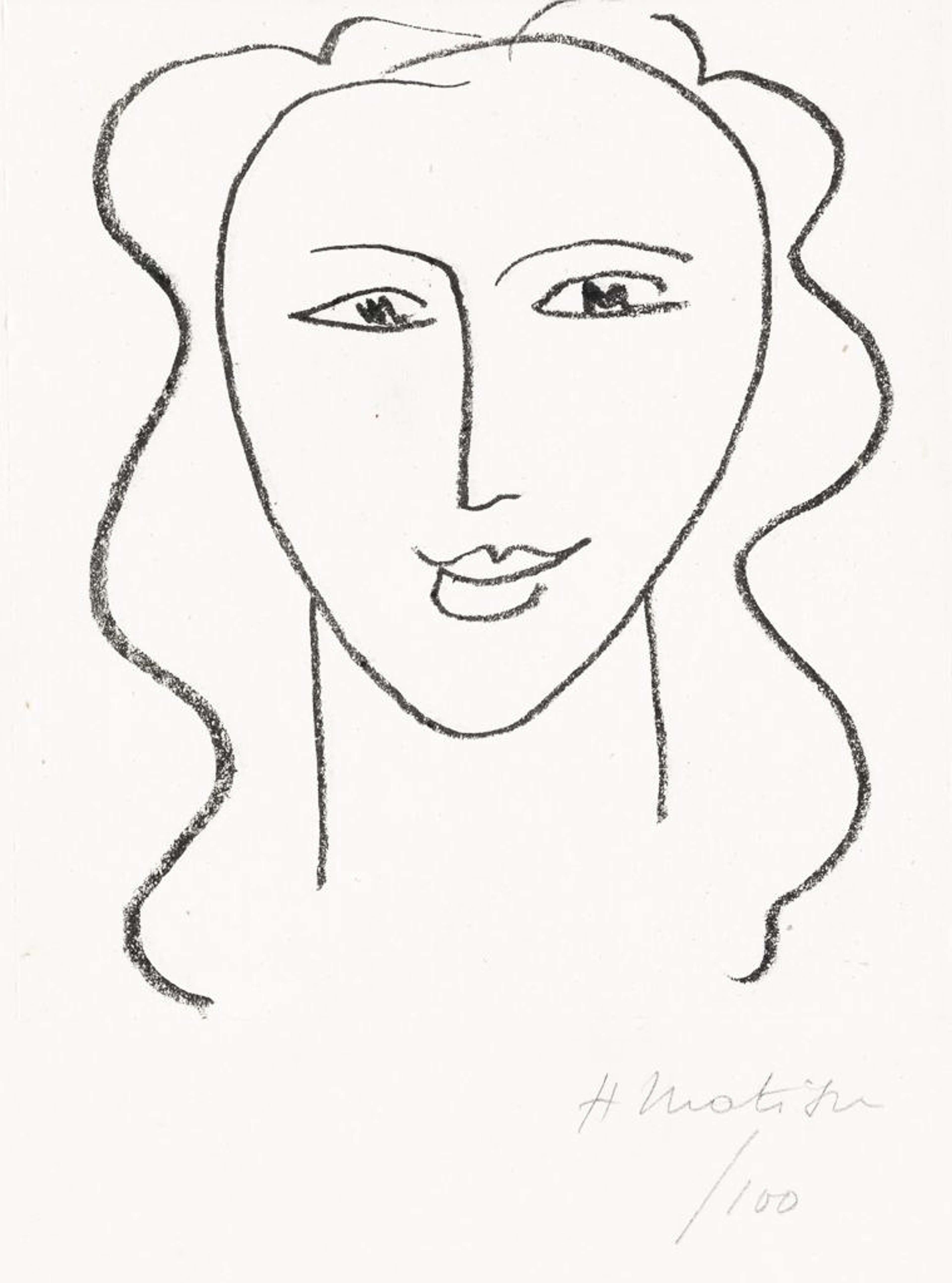 Études Pour La Vierge, Visage - undefined by Henri Matisse 1950 - MyArtBroker