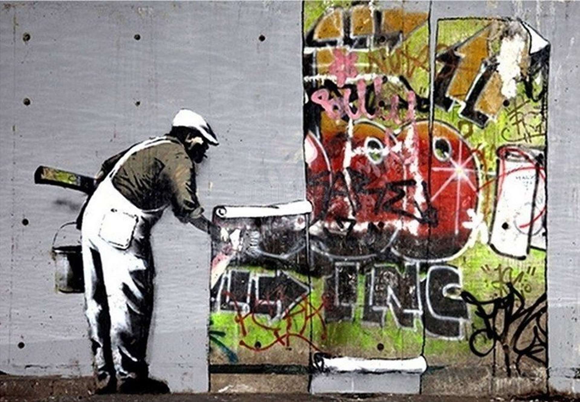 Wallpaper Hanging by Banksy - MyArtBroker