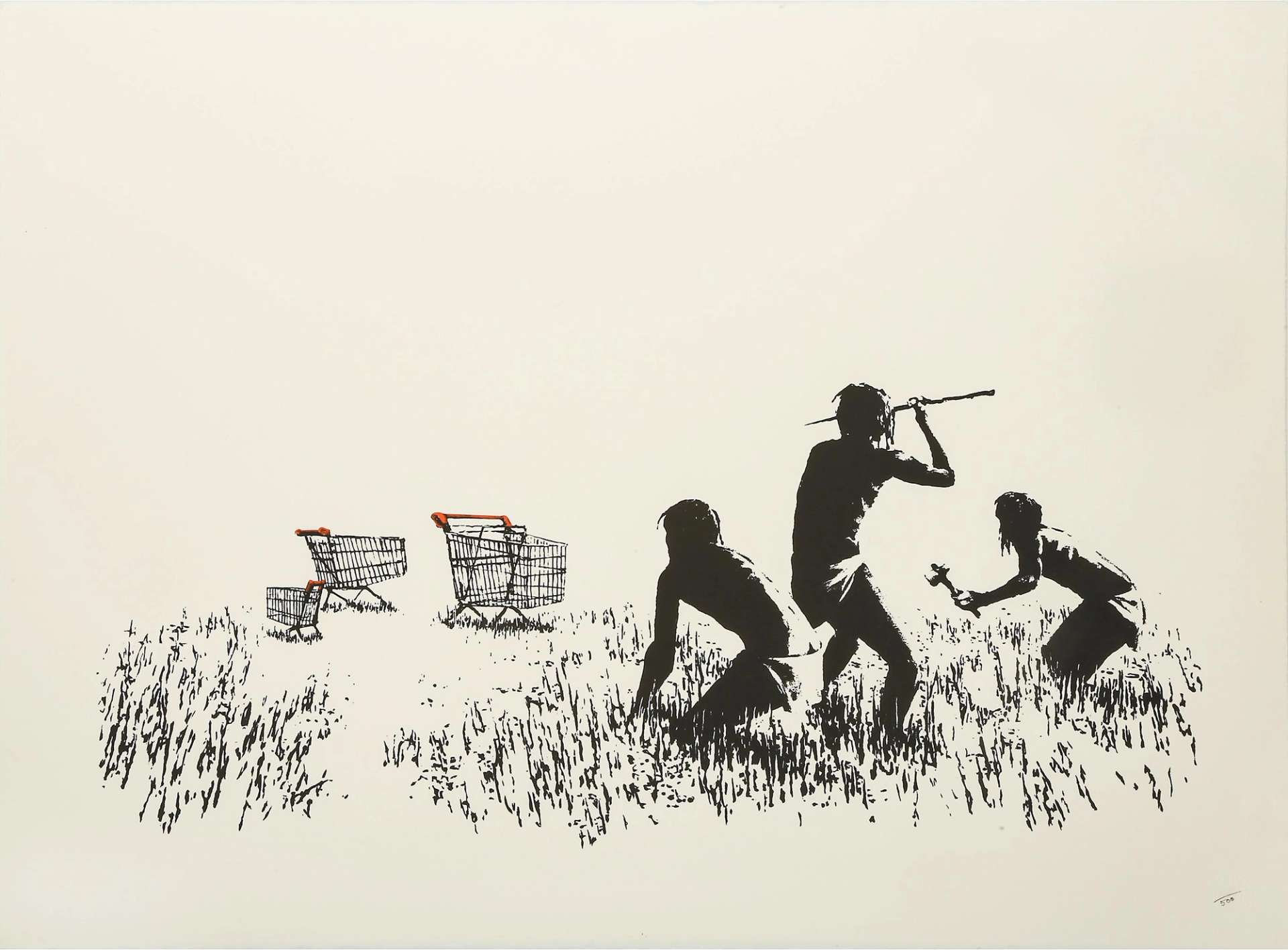 Banksy: Trolley Hunters - Unsigned Print