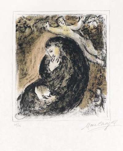 Le Prophète Et L'Ange - Signed Print by Marc Chagall 1979 - MyArtBroker