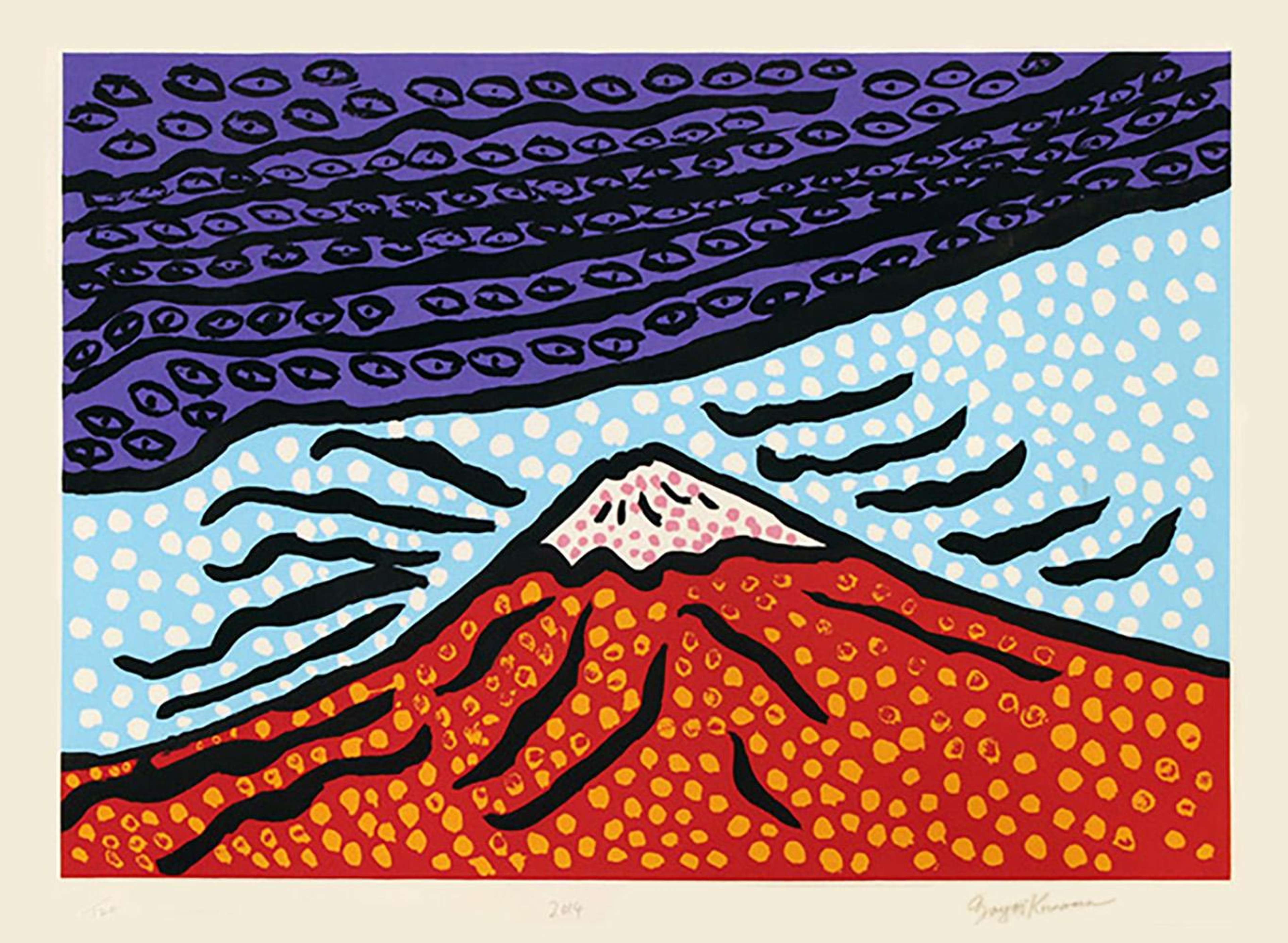 Mt. Fuji Is The Home Of My Heart - Signed Print by Yayoi Kusama 2014 - MyArtBroker