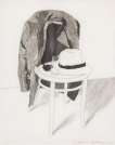 Panama Hat On A Chair With Jacket - Signed Print