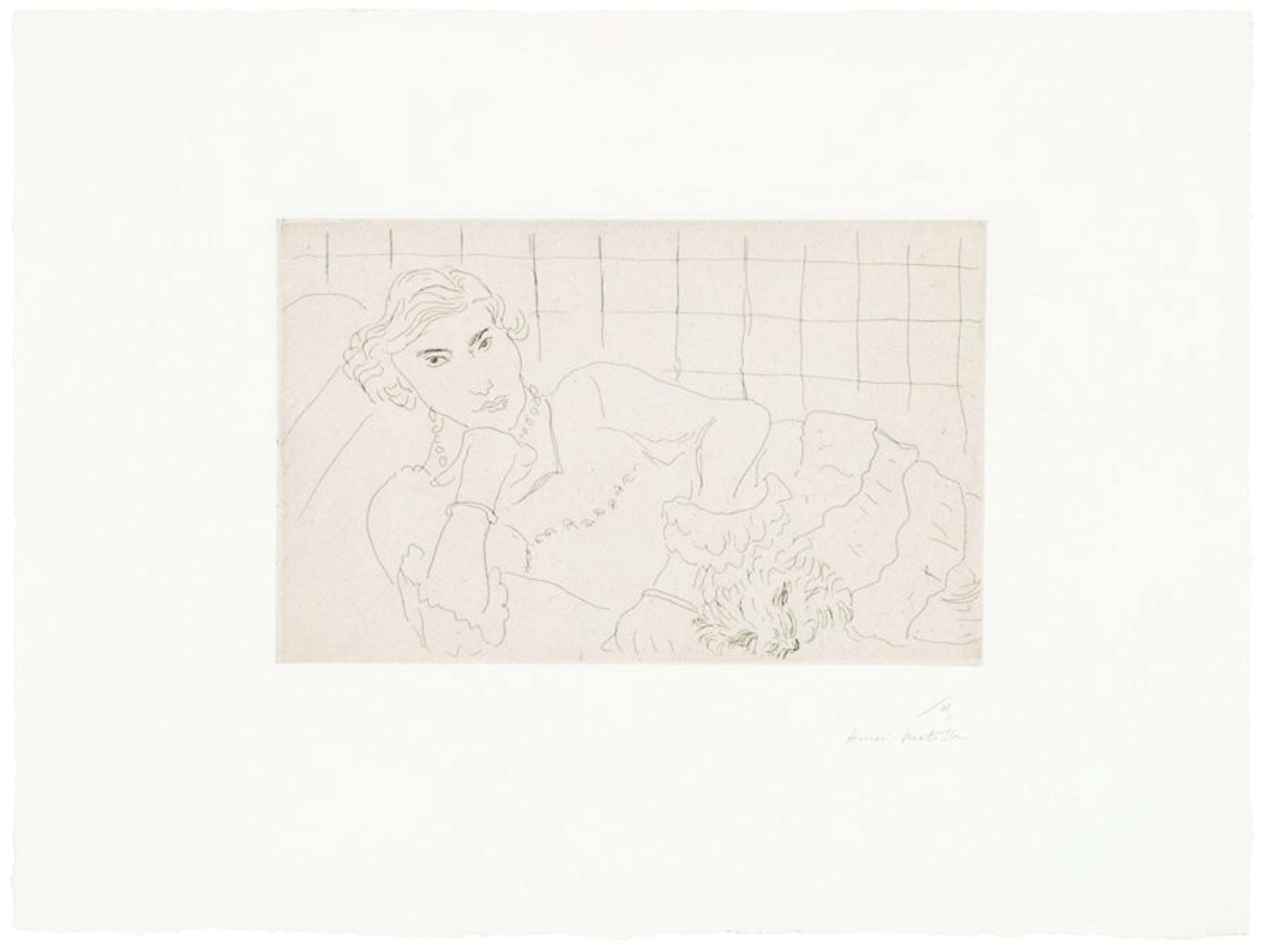 Jeune Femme Et Son Chien - undefined by Henri Matisse 1929 - MyArtBroker
