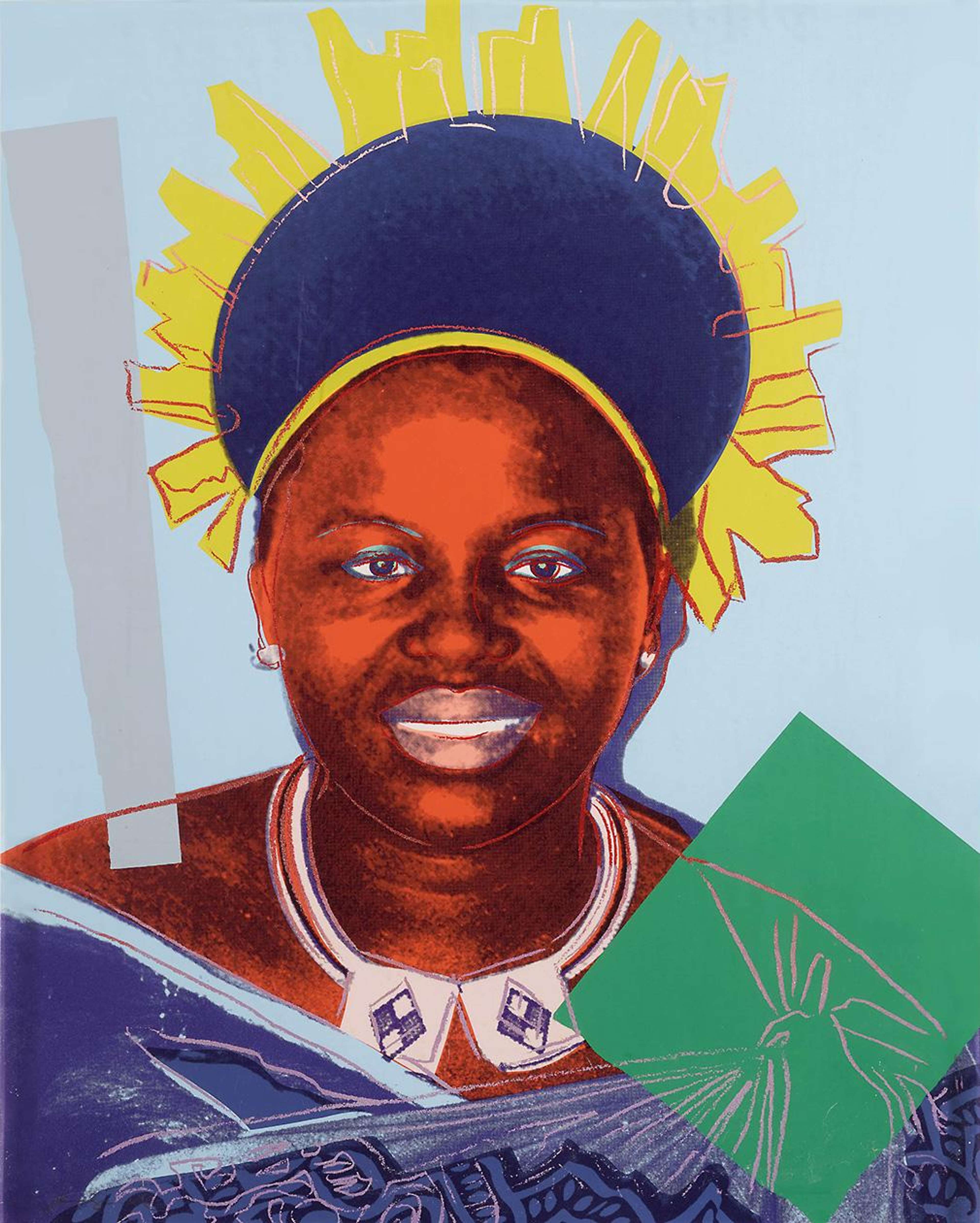 Queen Ntombi Twala of Swaziland Royal Edition (F. & S. II.347A) - Signed Print by Andy Warhol 1985 - MyArtBroker