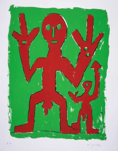 Untitled (Peace) - Signed Print by A. R. Penck 1996 - MyArtBroker