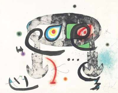Joan Miró: Le Hibou Blasphémateur - Signed Print