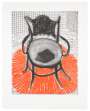David Hockney: Chair With Book On Red Carpet - Signed Print