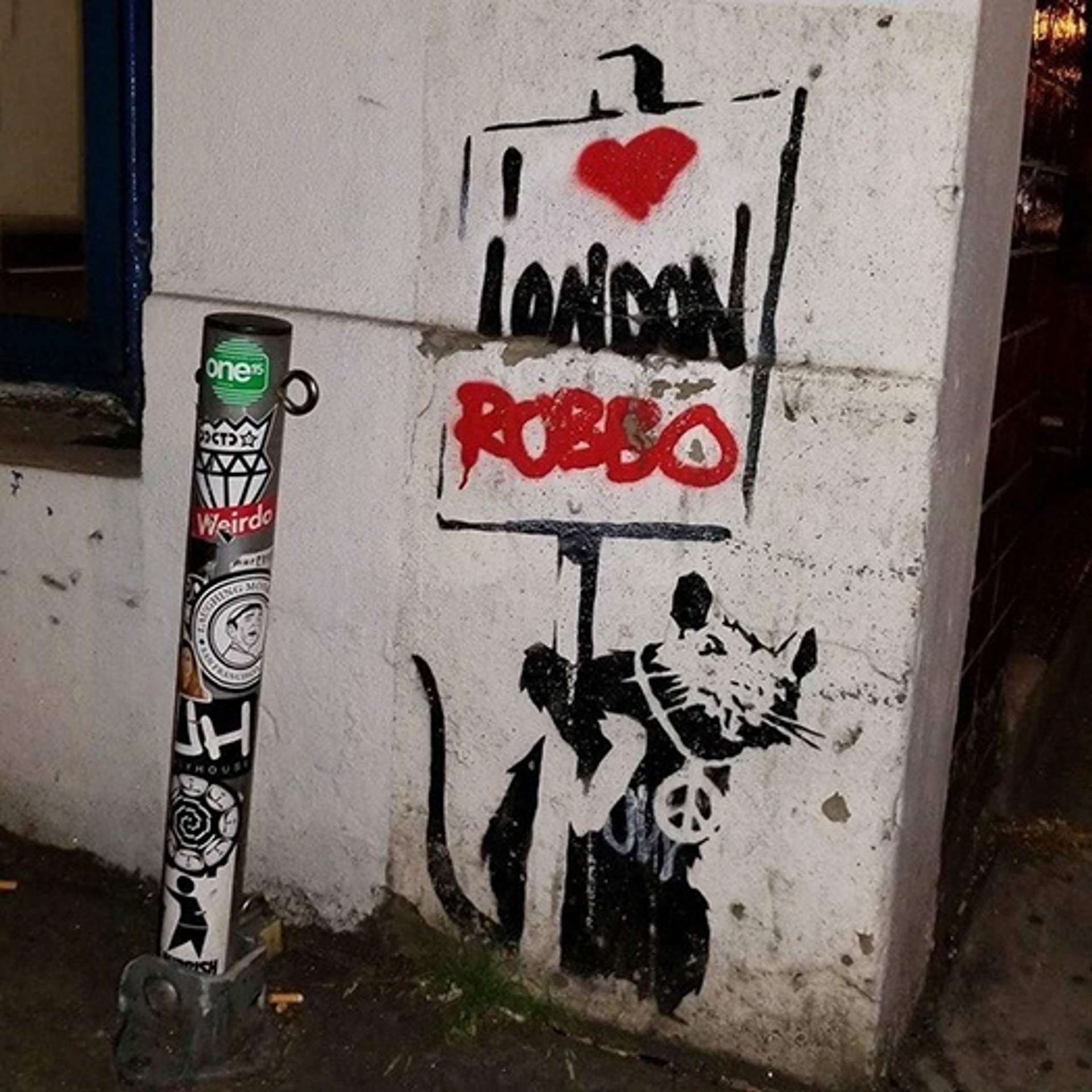 I Love Robbo Rat by Banksy