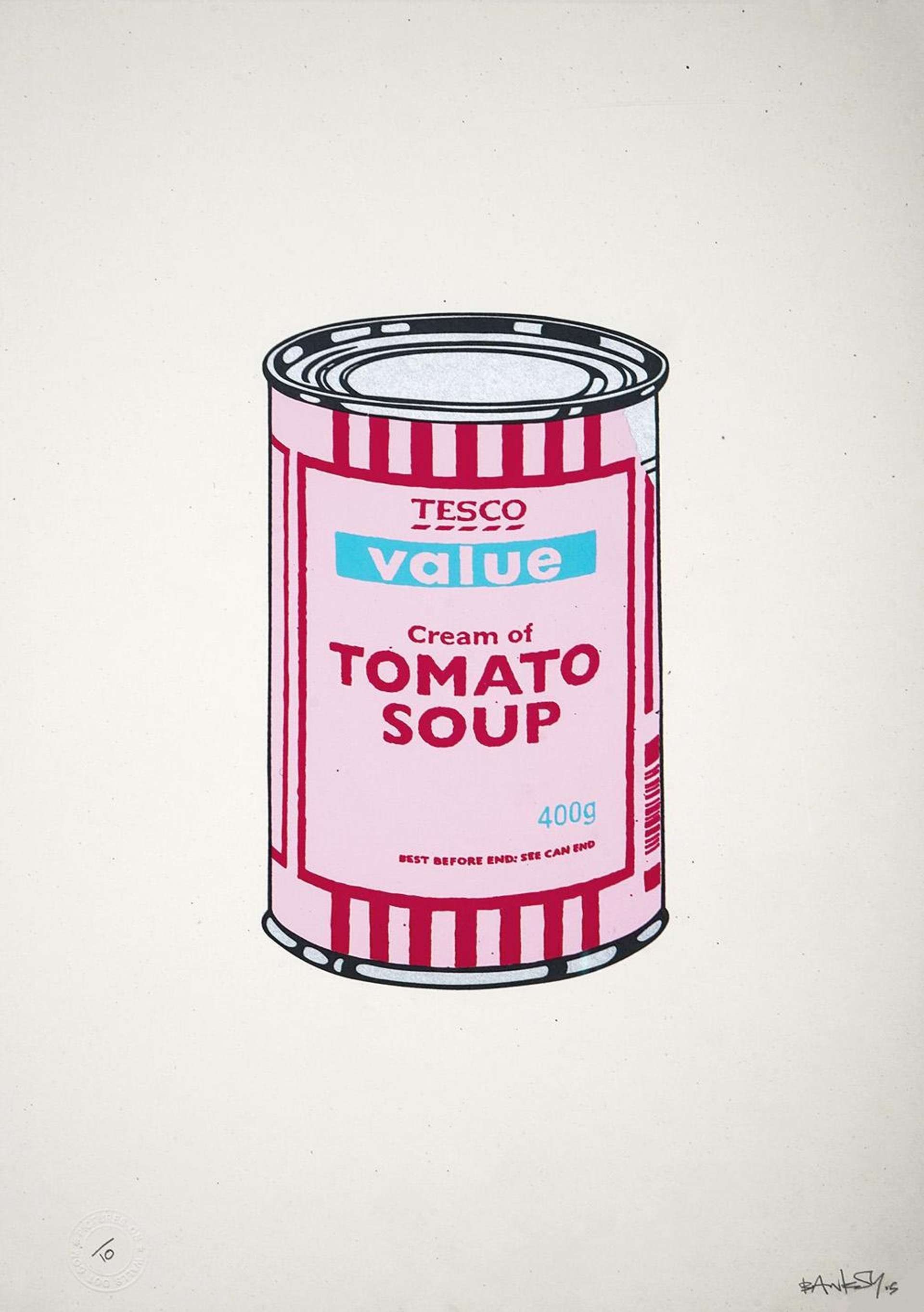 Soup Can (pink, cherry and blue) - Signed Print by Banksy 2005 - MyArtBroker