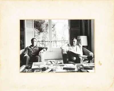 David Hockney: Christopher Isherwood And Don Bachardy (study) - Signed Print