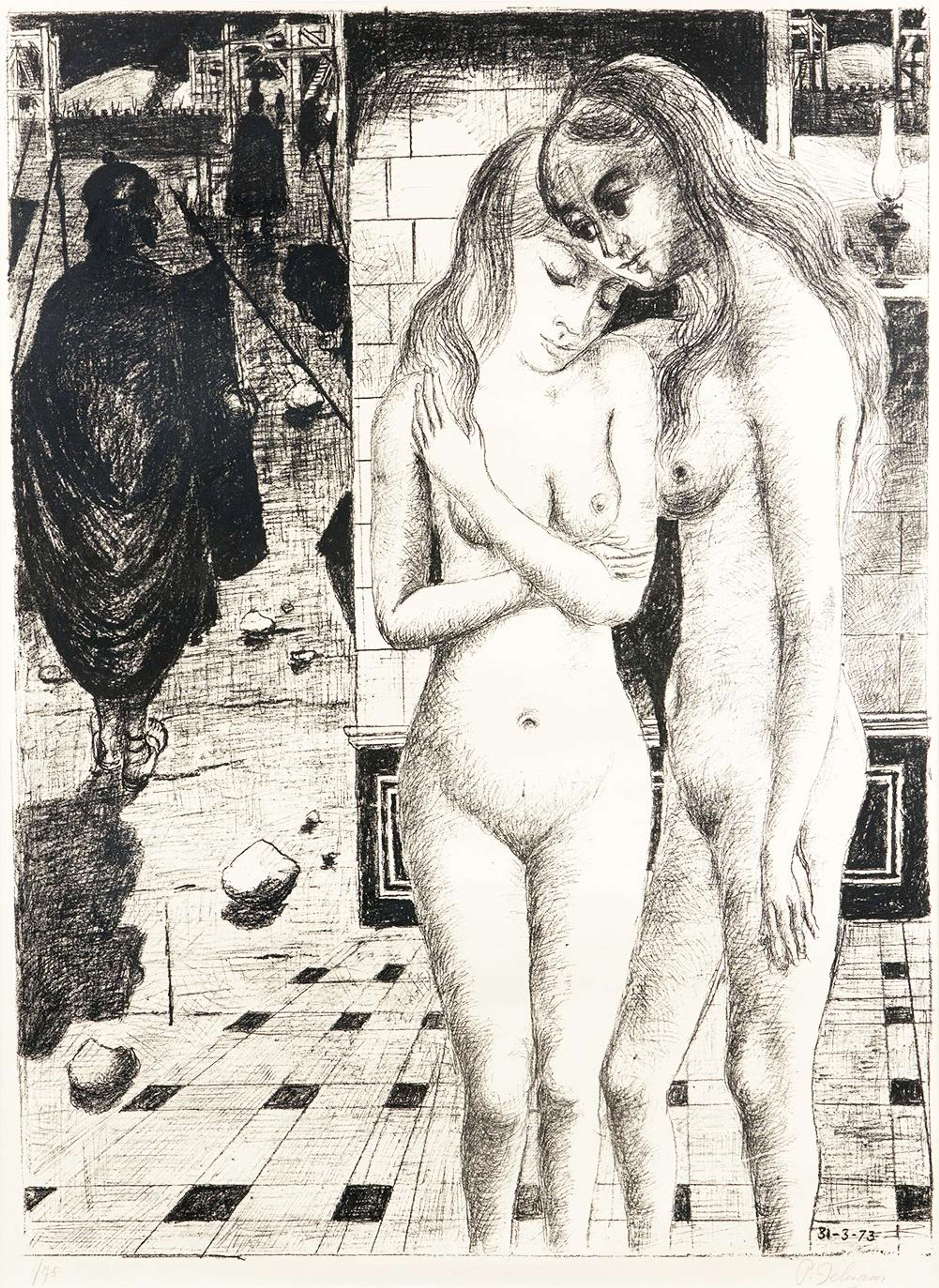 The Captives - Signed Print by Paul Delvaux 1973 - MyArtBroker