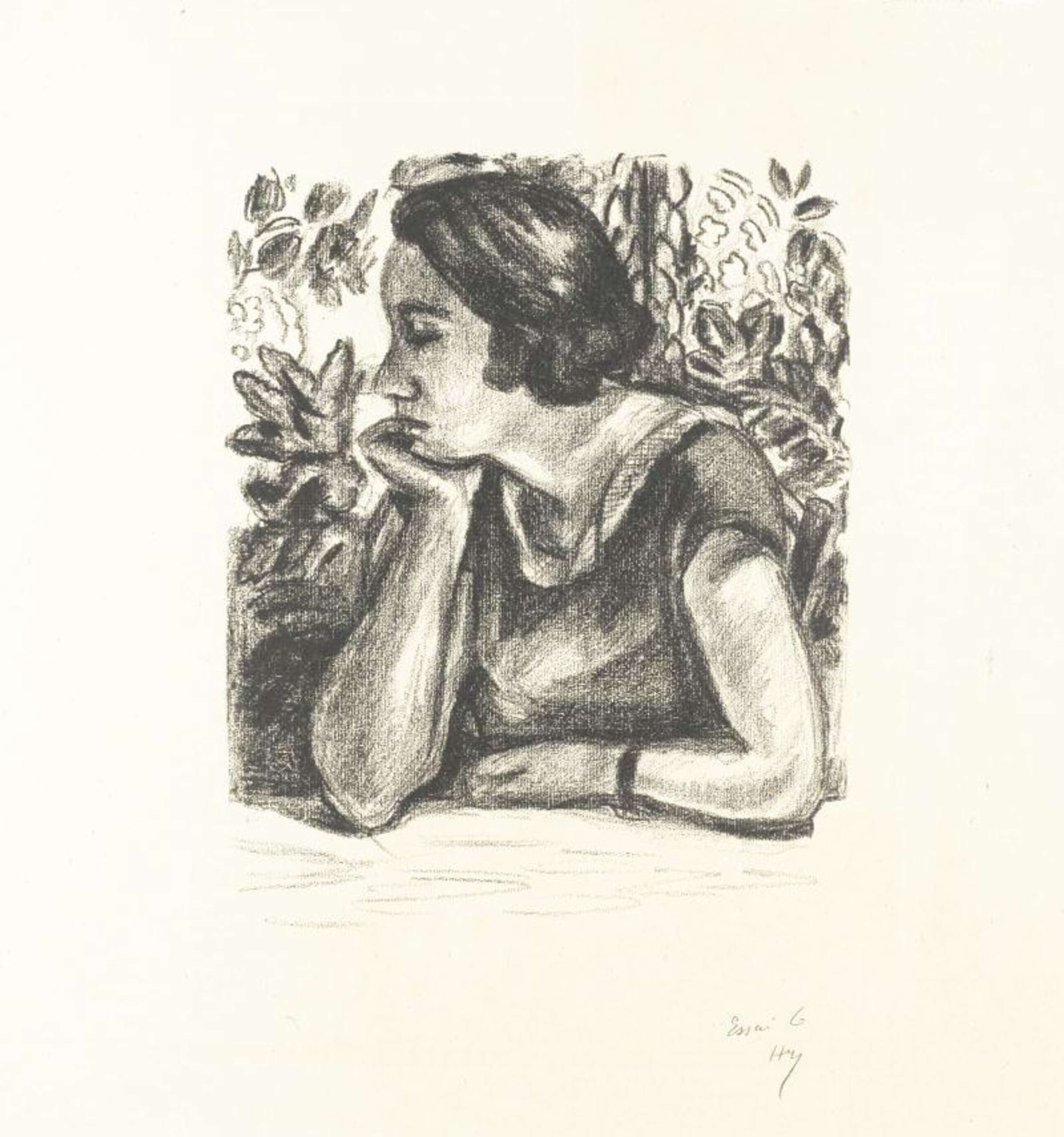 Visage De Profil Reposant Sur Un Bras Paravant Louis XIV - undefined by Henri Matisse 1924 - MyArtBroker