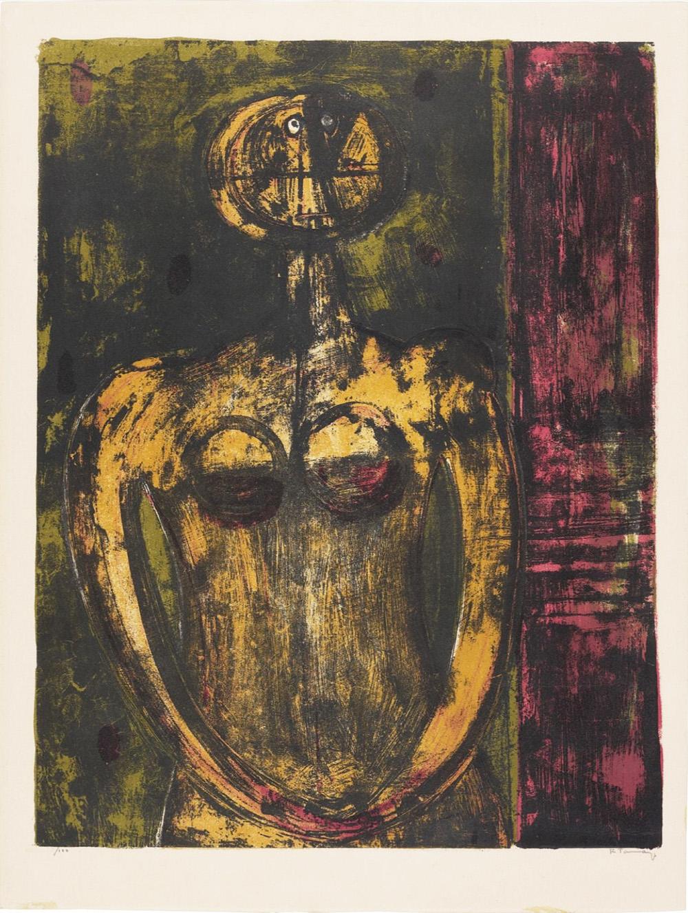 Rufino Tamayo Busto En Rojo (Signed Print) 1984 | For Sale