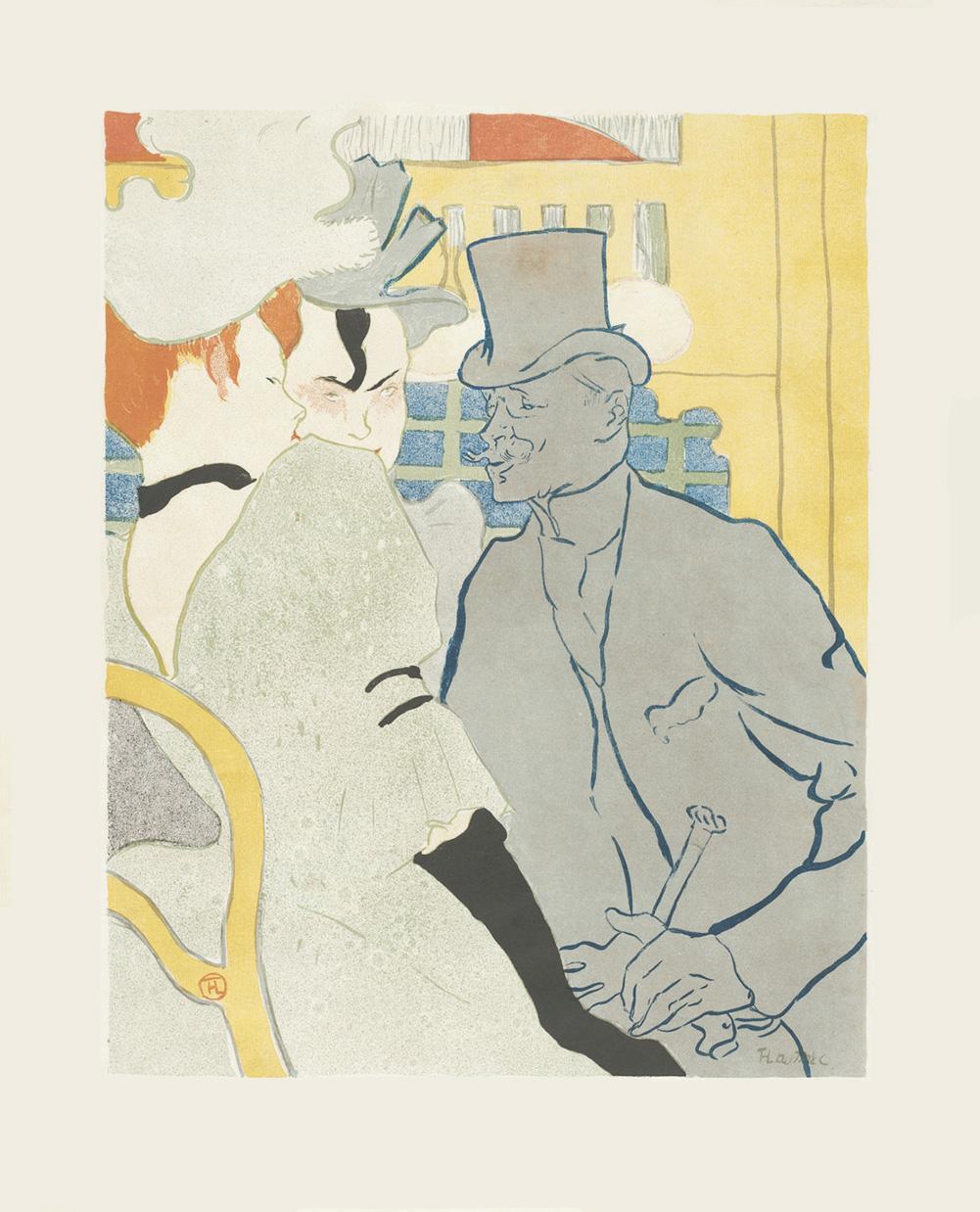 Henri De Toulouse Lautrec L'Anglais Au Moulin Rouge (Signed