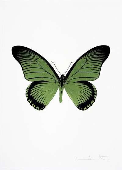 Damien Hirst: The Souls IV (leaf green, raven black, silver gloss) - Signed Print