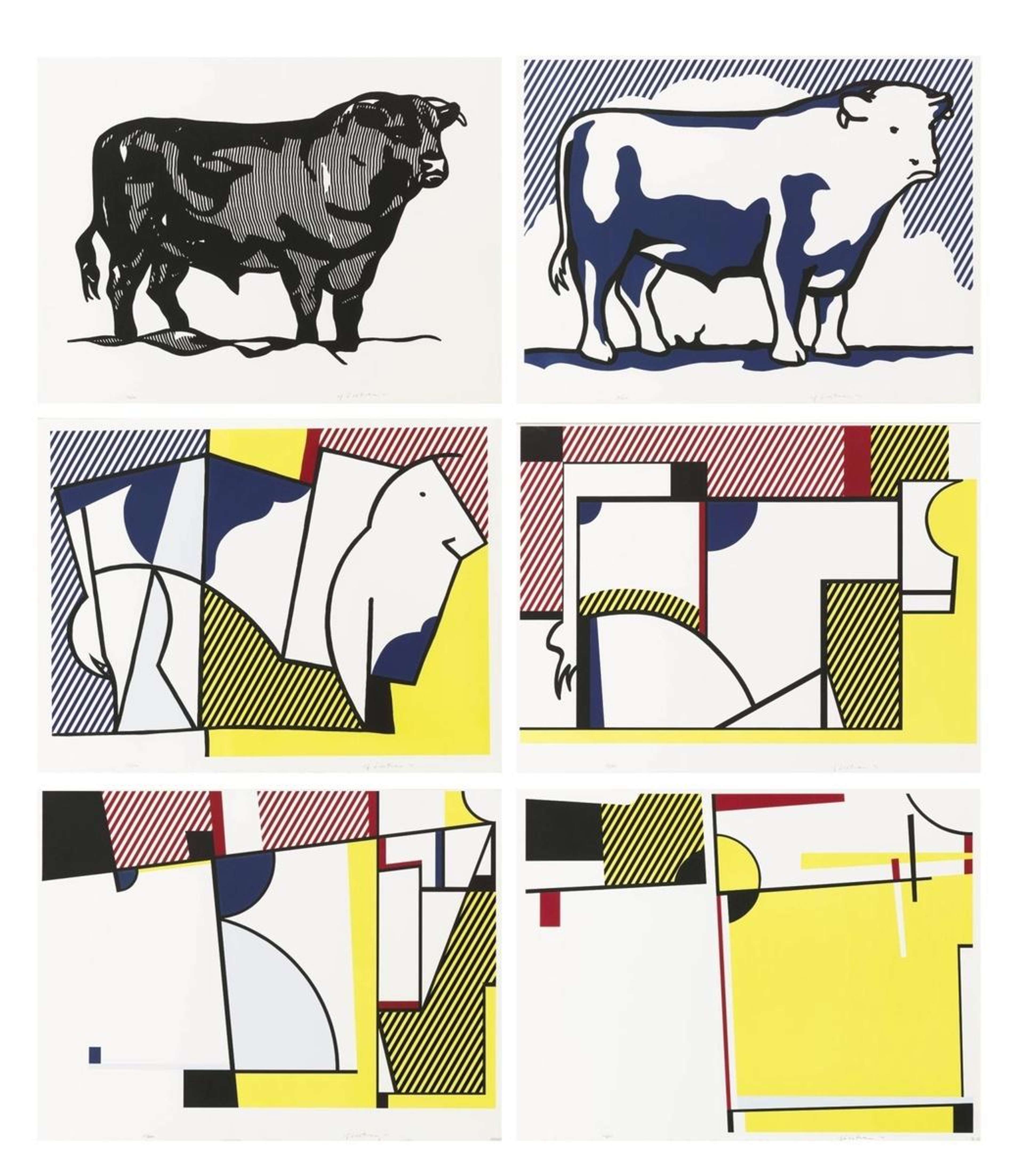 Bull (complete set) by Roy Lichtenstein - MyArtBroker 