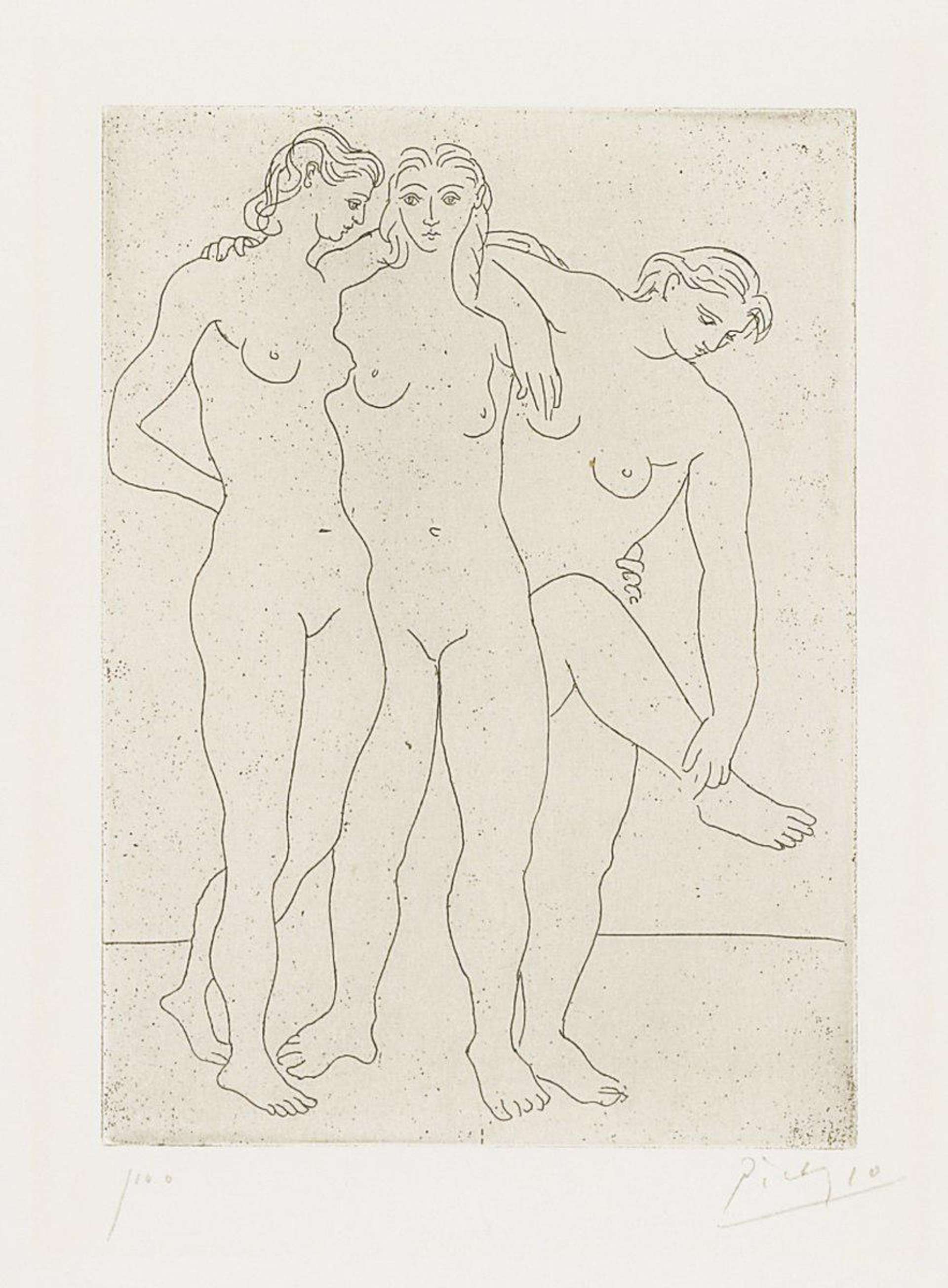 Les Trois Baigneuses III - Signed Print by Pablo Picasso 1923 - MyArtBroker