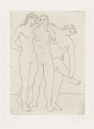 Les Trois Baigneuses III - Signed Print by Pablo Picasso 1923 - MyArtBroker