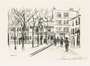 Maurice Utrillo: La Place Du Tertre, Montmarte - Signed Print