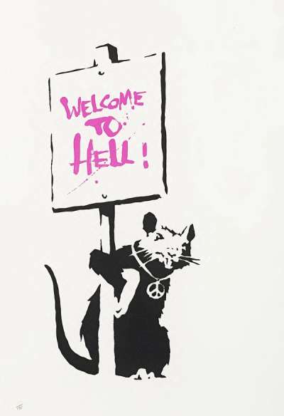 Welcome To Hell (Pink) - Unsigned Print by Banksy 2004 - MyArtBroker