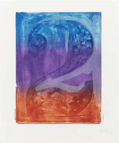 Figure 2 (Color Numeral) - Signed Print by Jasper Johns 1969 - MyArtBroker