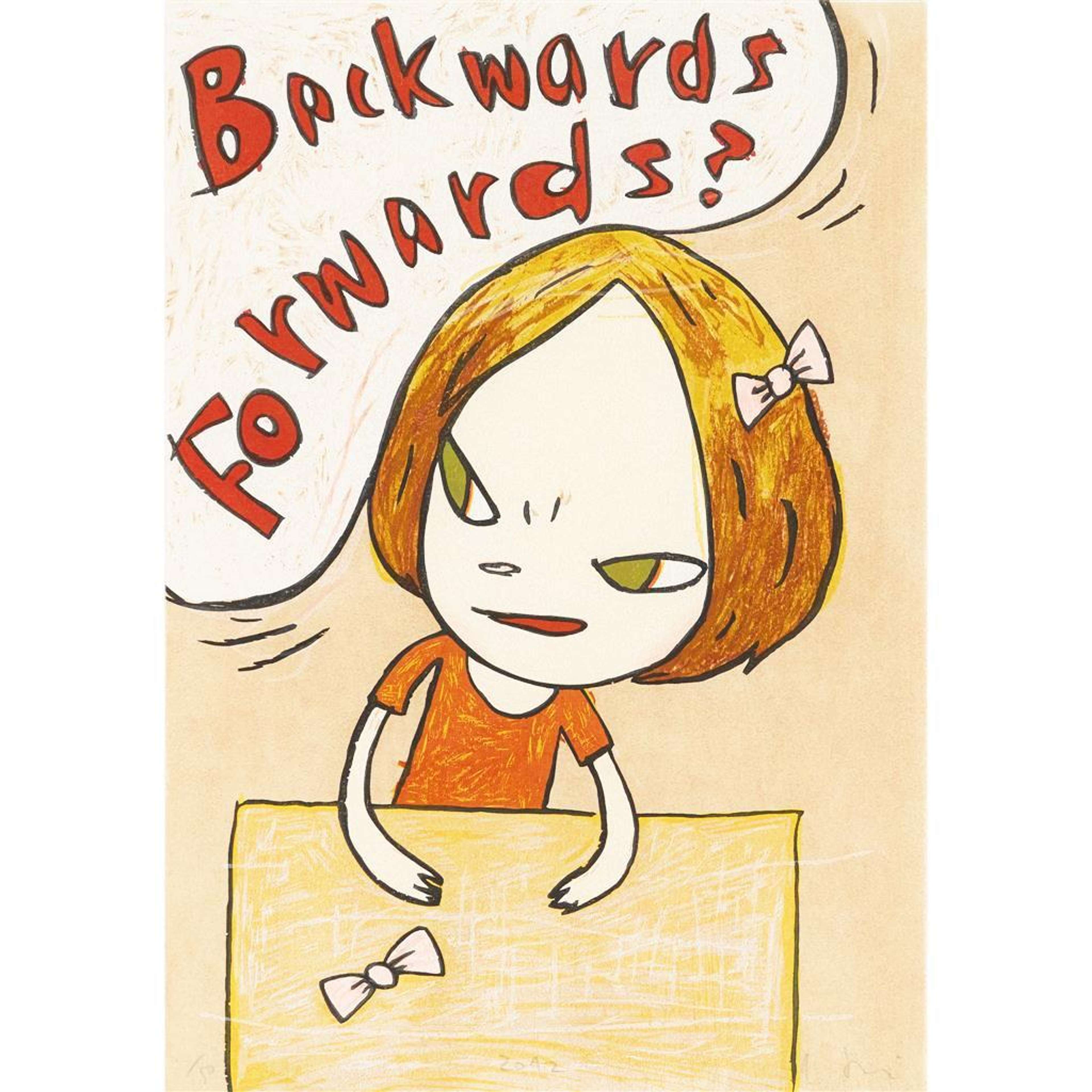 Backwards And Forwards - Signed Print by Yoshitomo Nara 2012 - MyArtBroker
