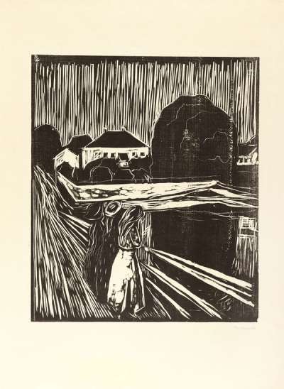 Girl On The Bridge - Signed Print by Edvard Munch 1918 - MyArtBroker