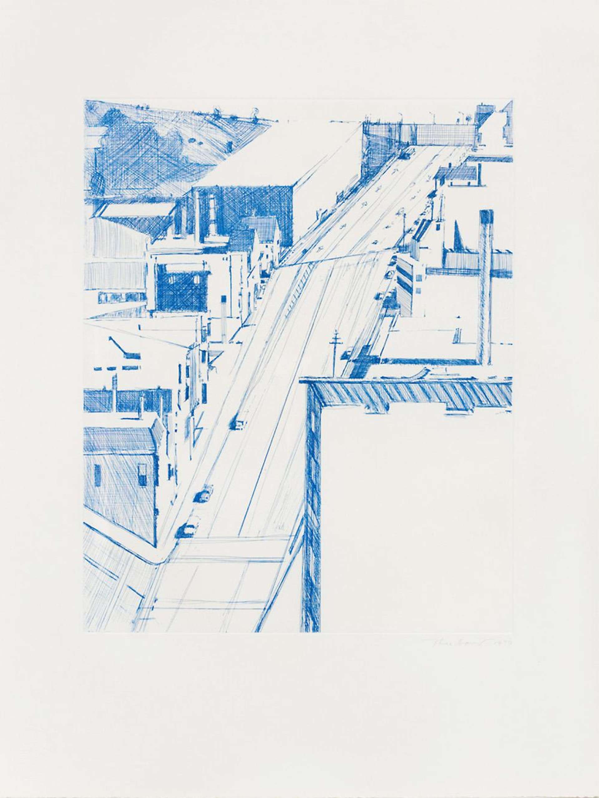 Down 18th - Signed Print by Wayne Thiebaud 1979 - MyArtBroker