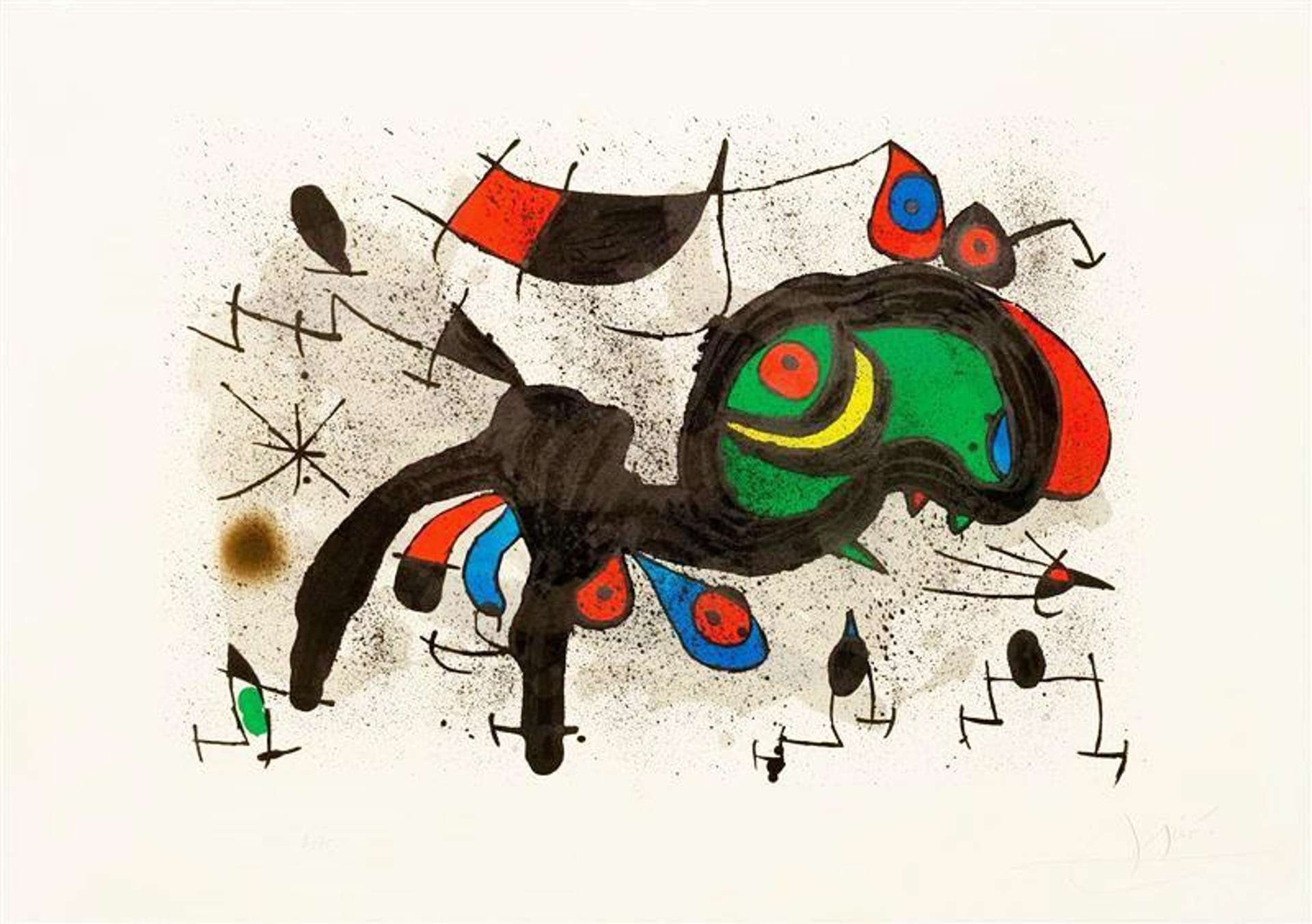 Joan Miró: Le Bélier Fleuri - Signed Print