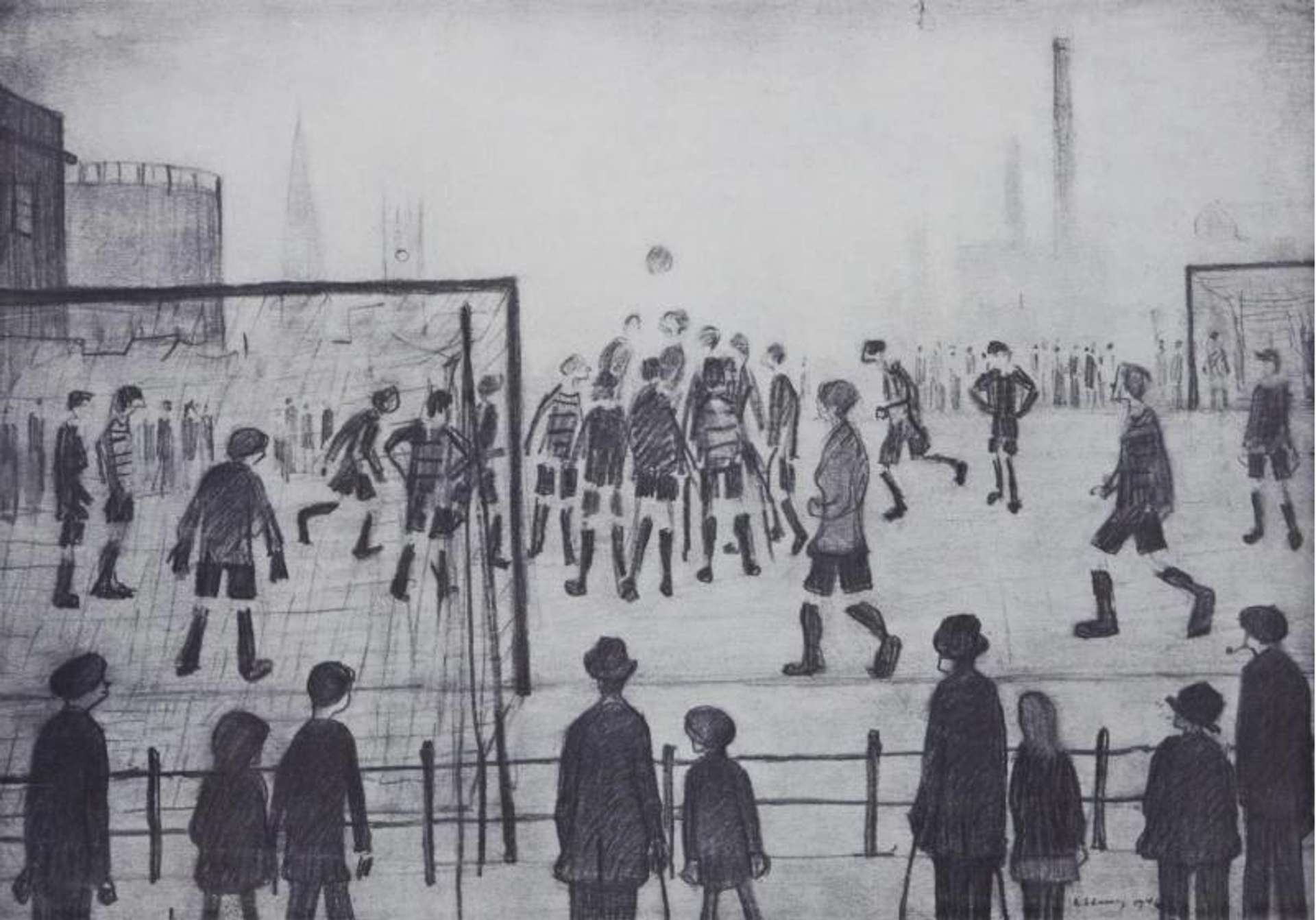 A Football Match by L S Lowry