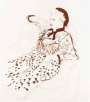 David Hockney: Celia Pondering - Signed Print