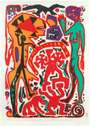 A. R. Penck: Aus Der Kindlichen In Die Pubertäre Phase - Signed Print