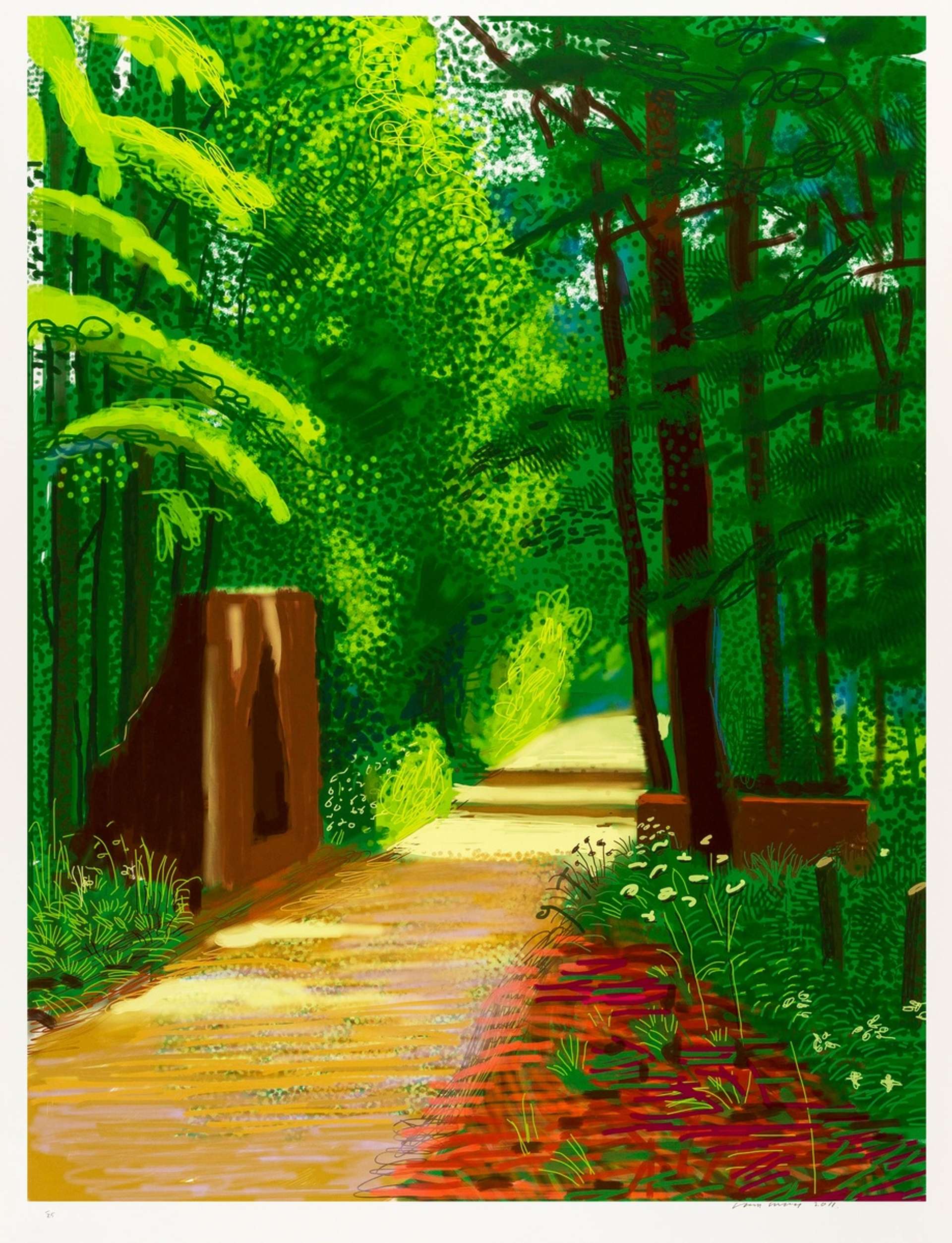 The Arrival Of Spring In Woldgate East Yorkshire 2nd June 2011 by David Hockney