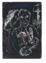 Marc Chagall: Le Peintre Sur Fond Noir - Signed Print
