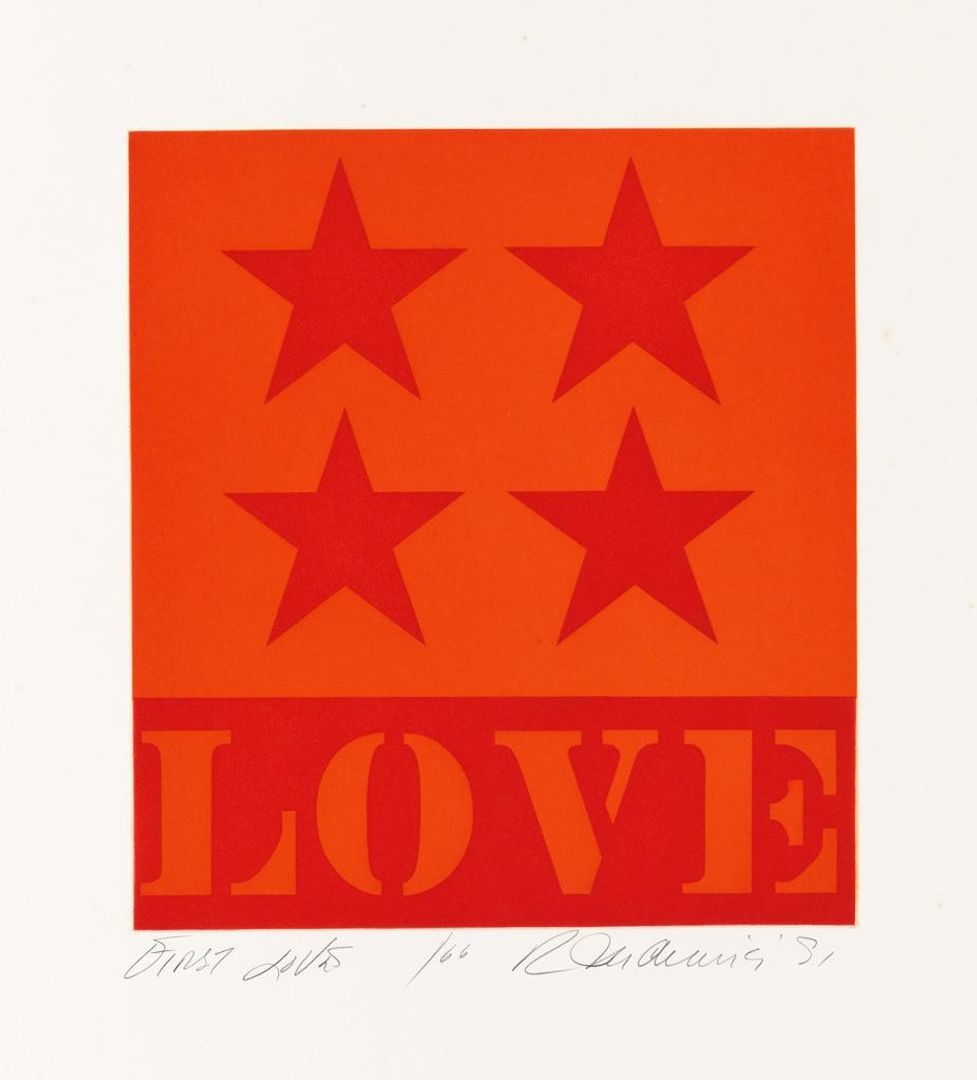Robert Indiana First Love (Signed Print) 1991 | For Sale