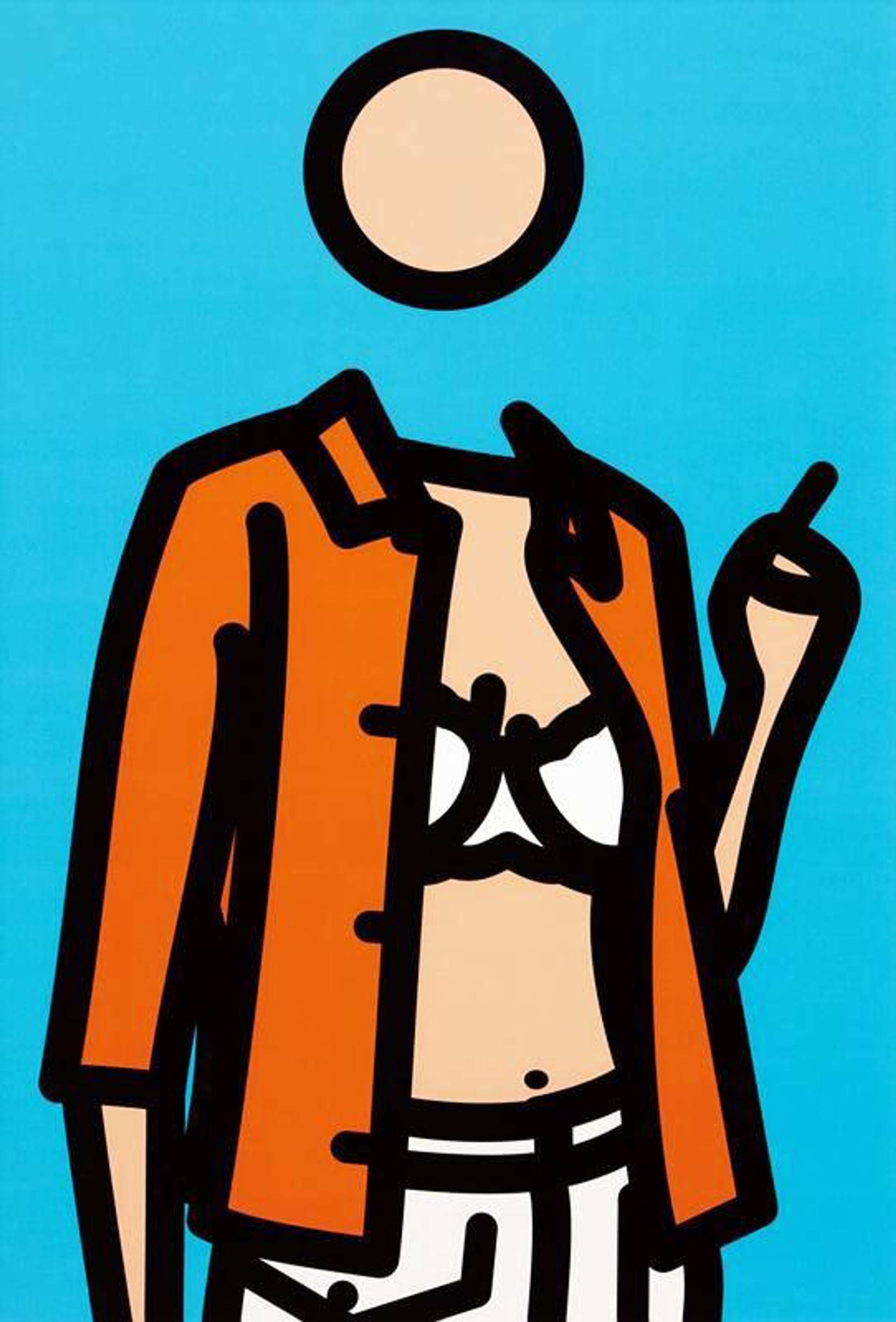 Julian Opie: Ruth With Cigarette 1 - Signed Print