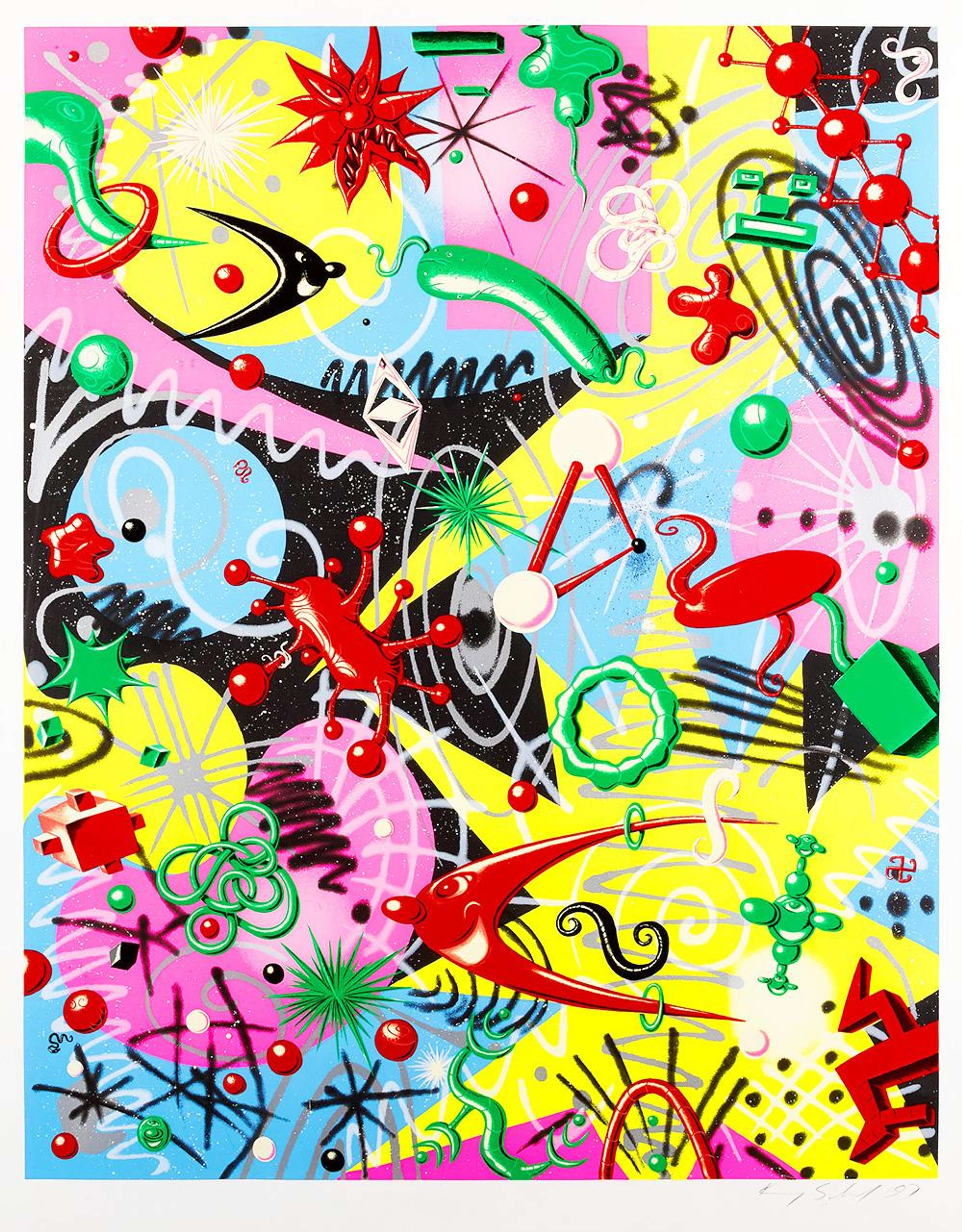 Grammy - Signed Print by Kenny Scharf 1997 - MyArtBroker