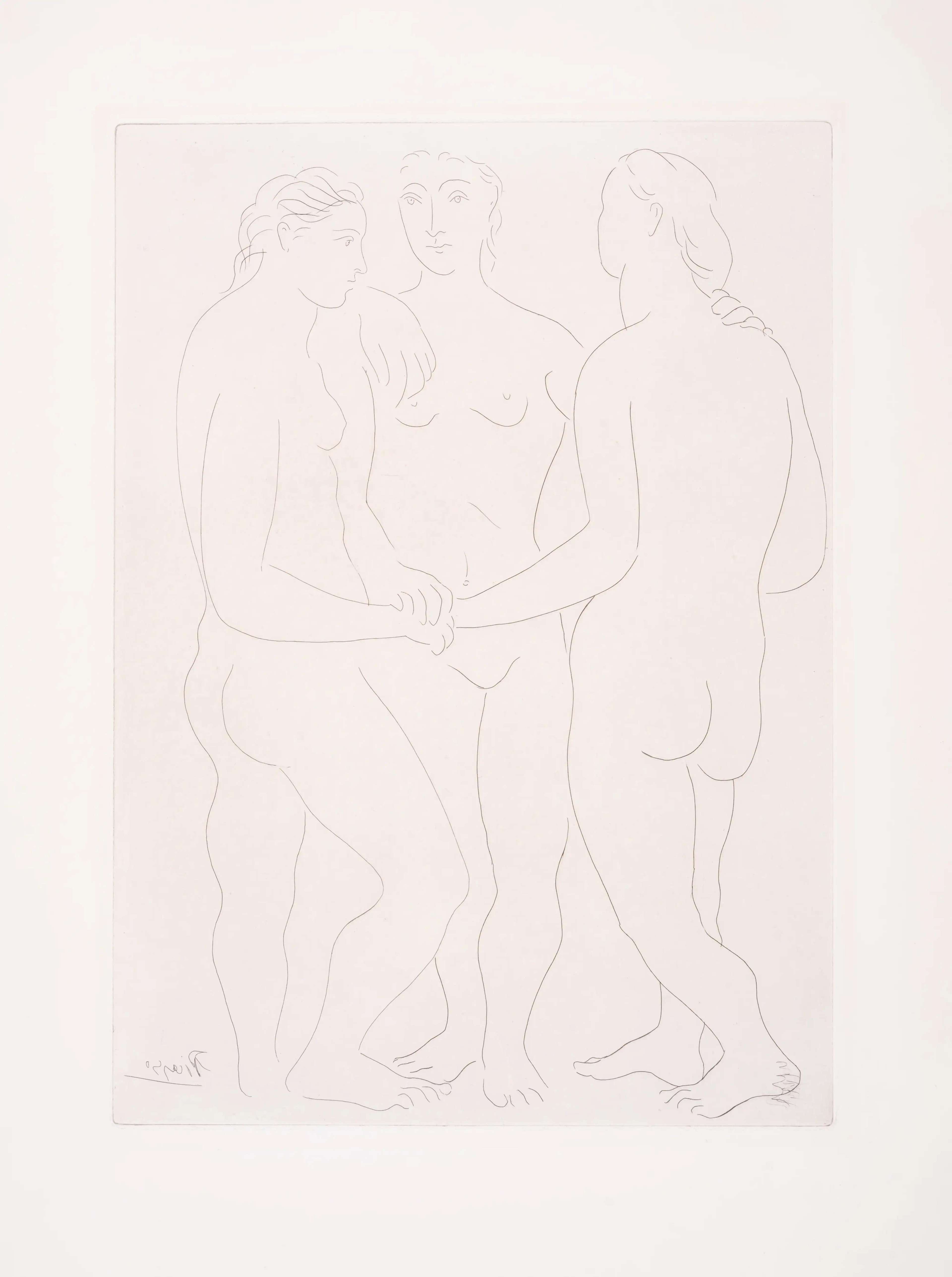 Les Trois Amies - Signed Print by Pablo Picasso 1923 - MyArtBroker