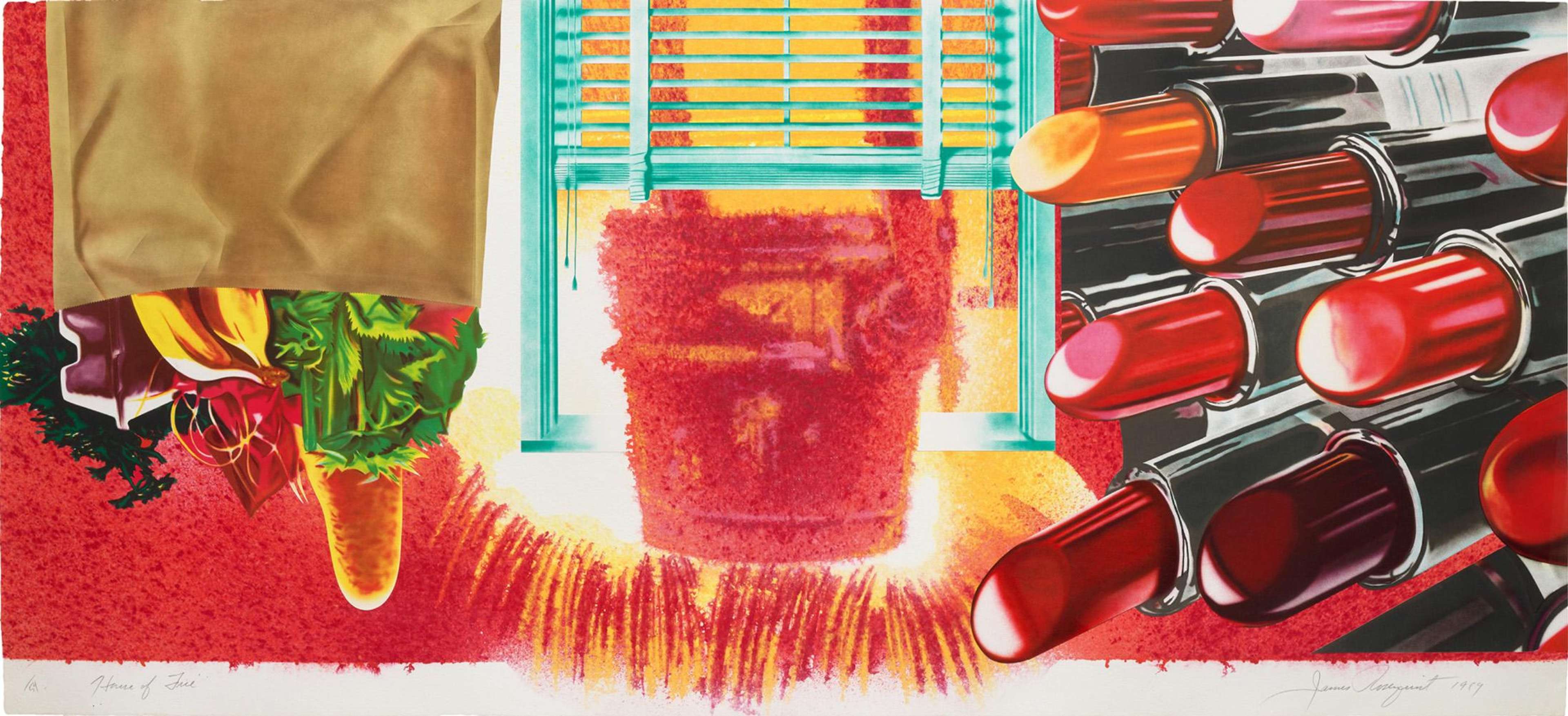 House Of Fire - Signed Print by James Rosenquist 1989 - MyArtBroker