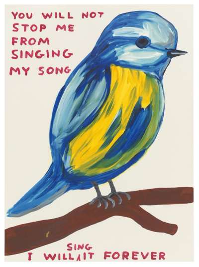 You Will Not Stop Me From Singing My Song - Signed Print by David Shrigley 2021 - MyArtBroker