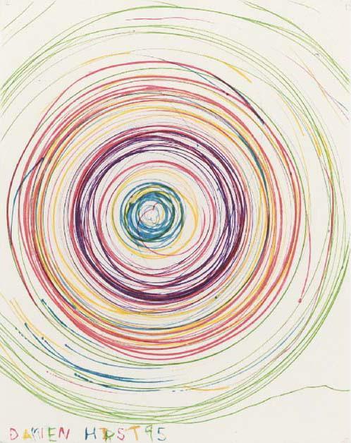 Damien Hirst Beautiful Exotic Stretching Etchy Spinning Void