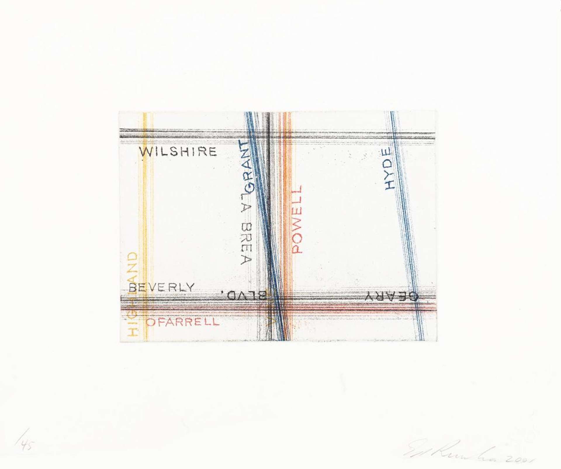 Wilshire, Grant - Signed Print by Ed Ruscha 2001 - MyArtBroker