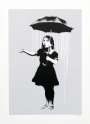 Banksy: Nola (white rain) - Signed Print