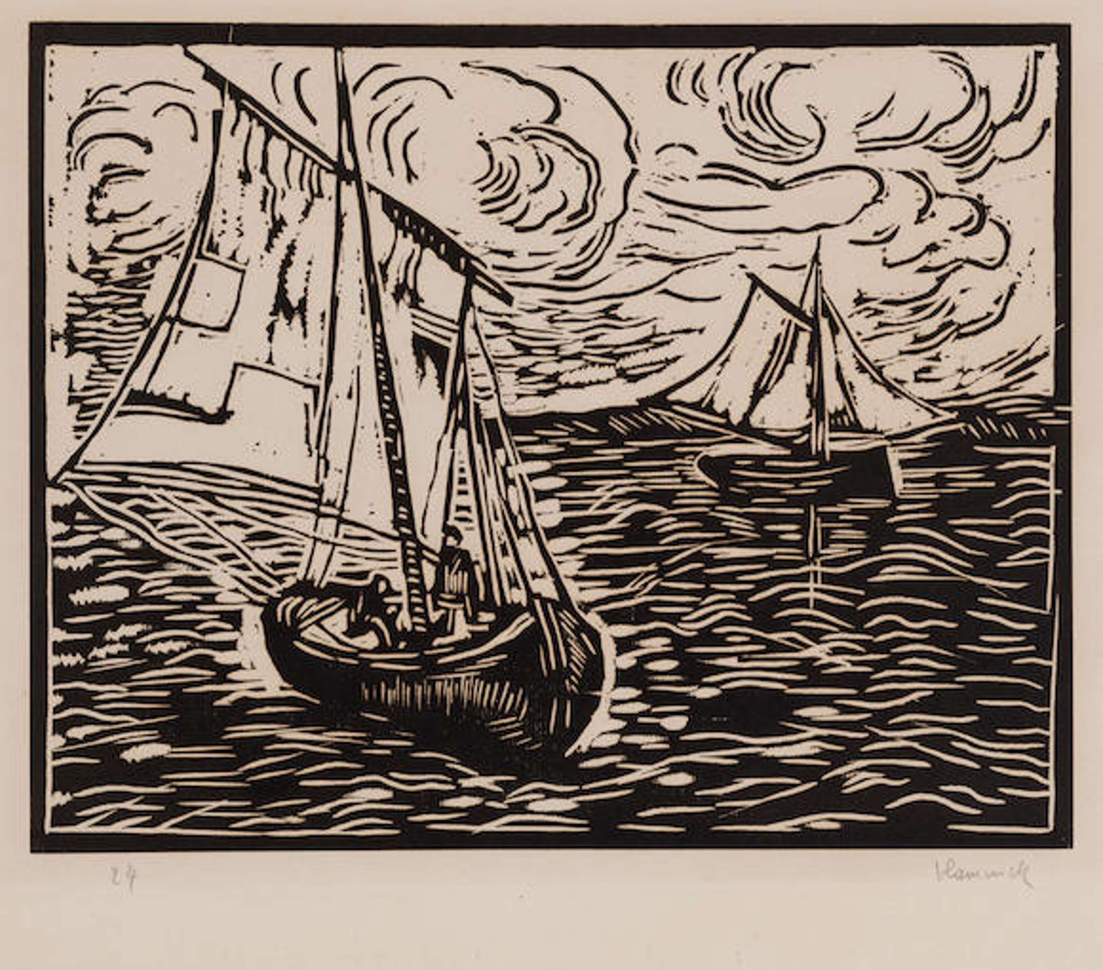 Voiles - Signed Print by Maurice de Vlaminck 1913 - MyArtBroker