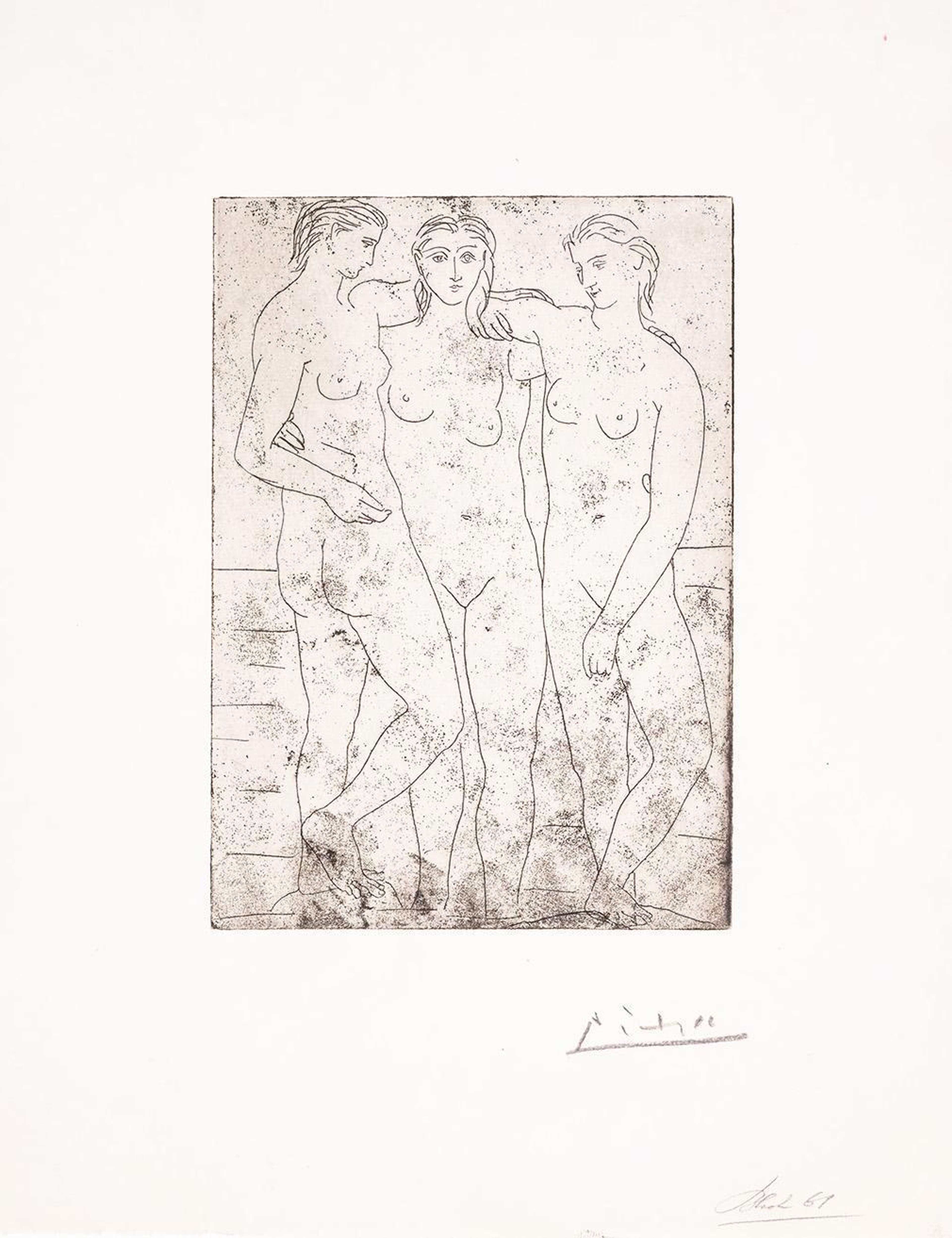 Les Trois Baigneuses II - Signed Print by Pablo Picasso 1923 - MyArtBroker