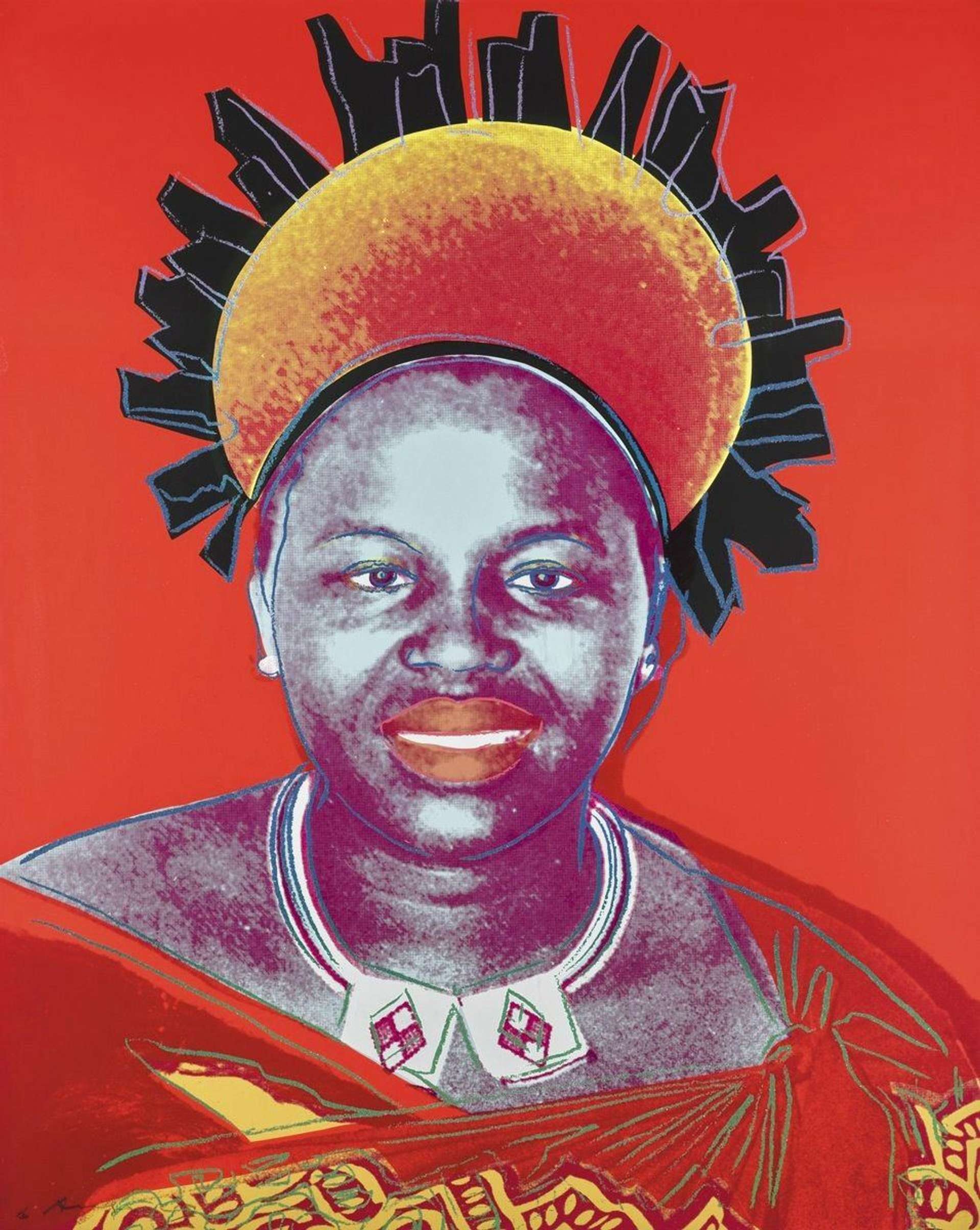 Queen Ntombi Twala Of Swaziland (F. & S. II.349) by Andy Warhol