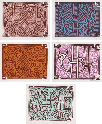 Chocolate Buddha (complete set) - Signed Print by Keith Haring 1989 - MyArtBroker