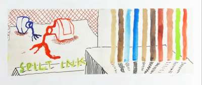 Spilt Ink With Tests - Signed Print by David Hockney 2021 - MyArtBroker