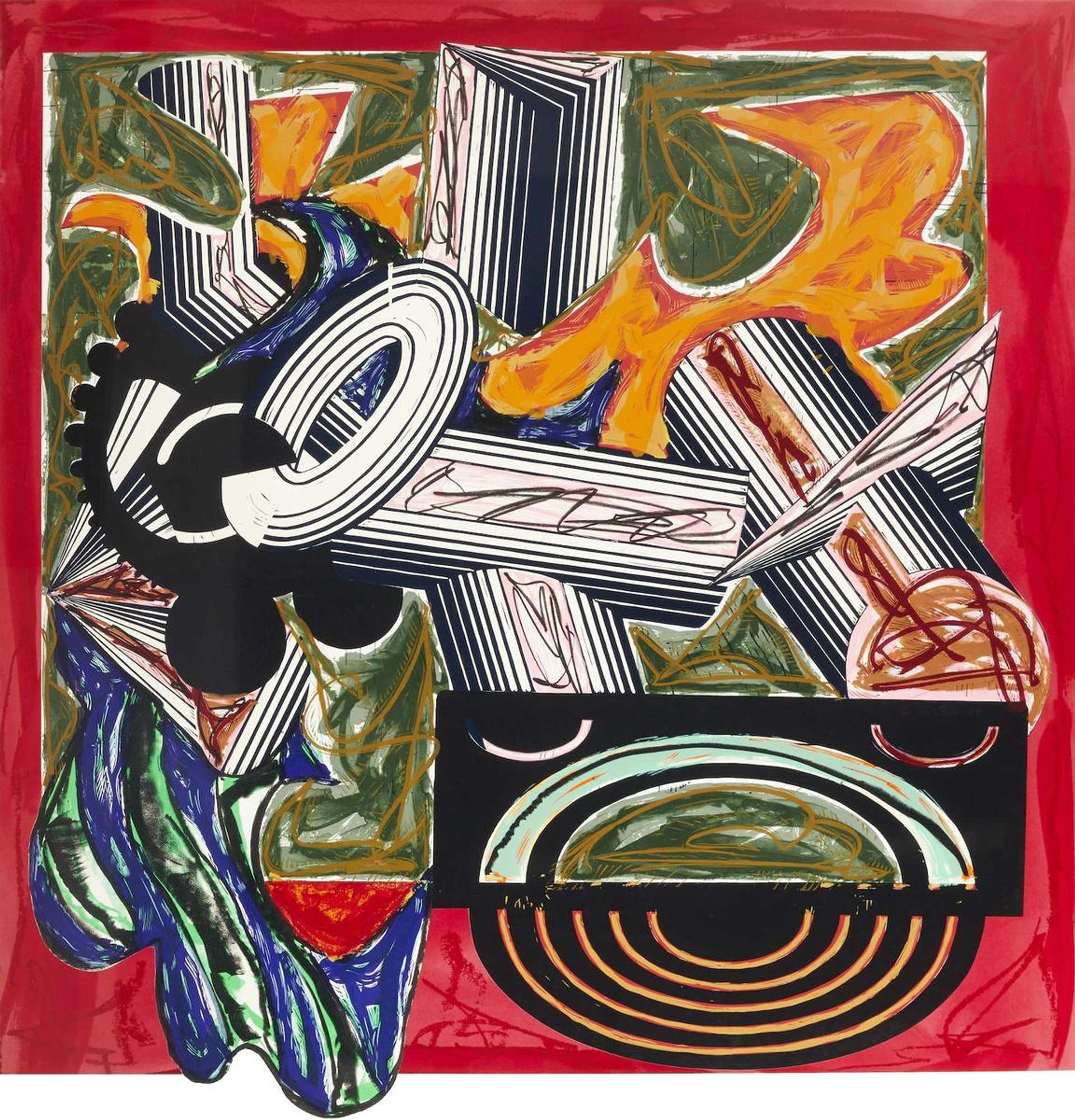 Frank Stella: Then Came A Dog And Bit The Cat - Signed Print