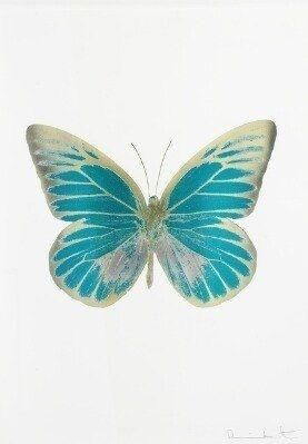 ま*り様 Damien Hirst Believe 直筆サイン入 シルクスクリー Damien Hirst The Souls I (turquoise, silver gloss, cool gold